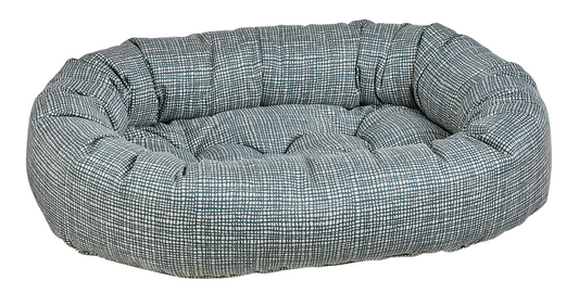 Donut Dog Bed – Hampton with Removable Washable Cover, Tufted Cushion, Upholstery-Grade Fabric & High-Memory Fiber Fill for Secure, Cozy Pet Comfort