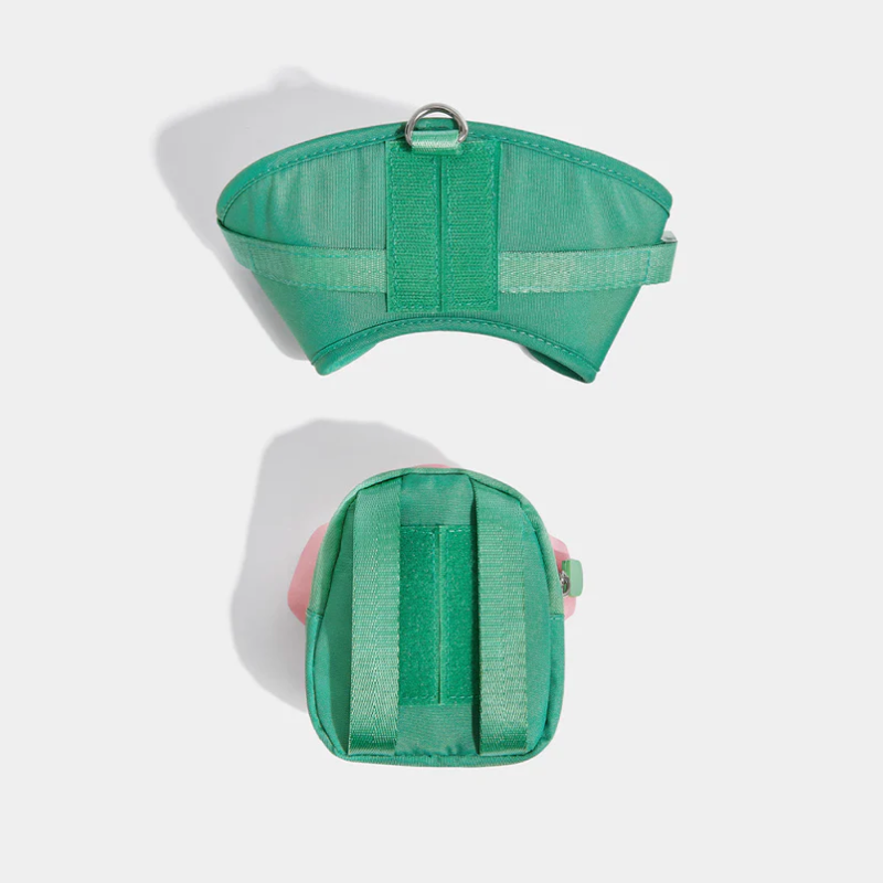 Flora Pet Harness & Backpack 3-in-1 Set by Vetreska – Flower-Shaped Backpack with Matching Collar & Leash (Size L)