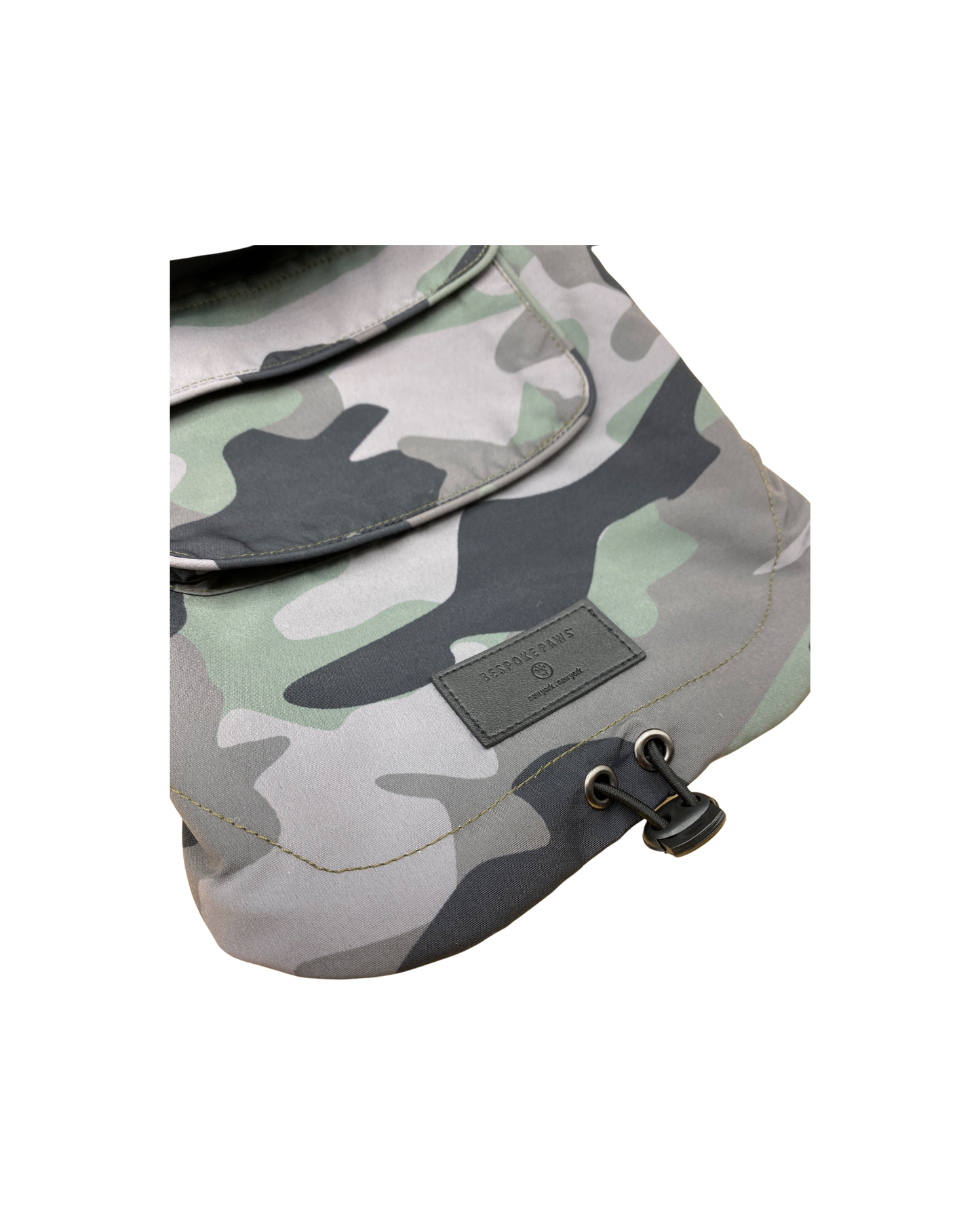 Dani Waterproof Dog Raincoat | Olive Camo Lightweight Rain Jacket for Dogs (XS–XL)