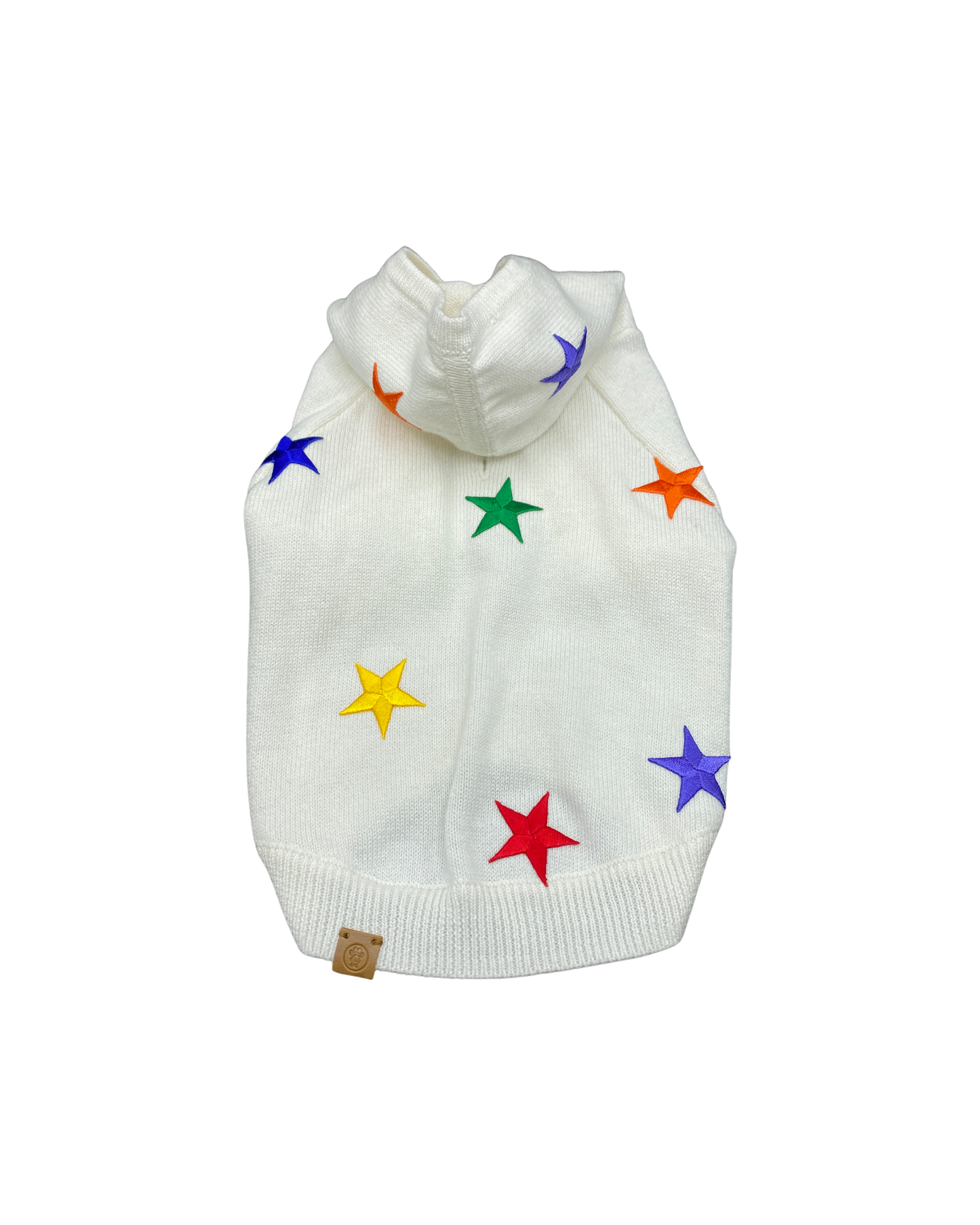 Darcy Star-Patch Dog Hoodie – Soft Cotton-Cashmere Blend Pet Sweatshirt (XS–XL)