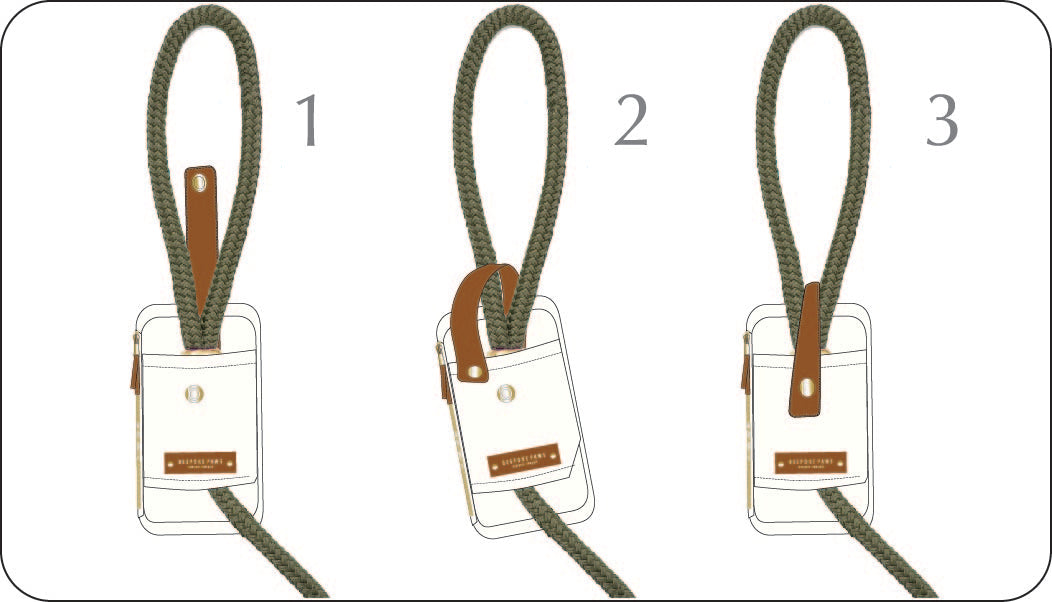 Pawsh Pouch Dangle-Free Dog Waste Bag Dispenser – Ivory Nylon & Vegan Leather Poop Bag Holder