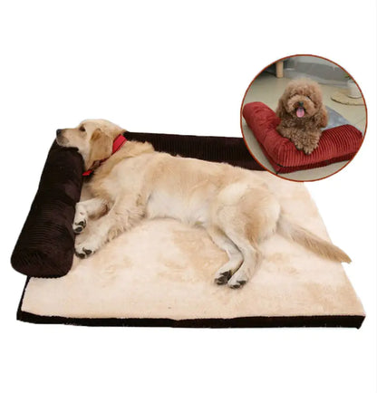 Corduroy Orthopedic Pet Sofa Bed – Soft, Non-Slip Dog Bed for Small to XL Pets