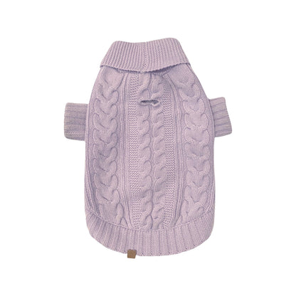 Brooklyn Cashmere Dog Cardigan – Soft Lilac Luxury 100% Cashmere Sweater (XS–XL)