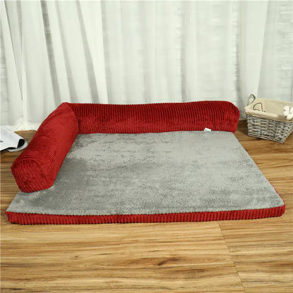 Corduroy Orthopedic Pet Sofa Bed – Soft, Non-Slip Dog Bed for Small to XL Pets