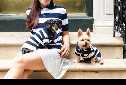Gladys Cashmere-Blend Polo Dress for Dogs | Luxury Knit Ruffle Pet Dress