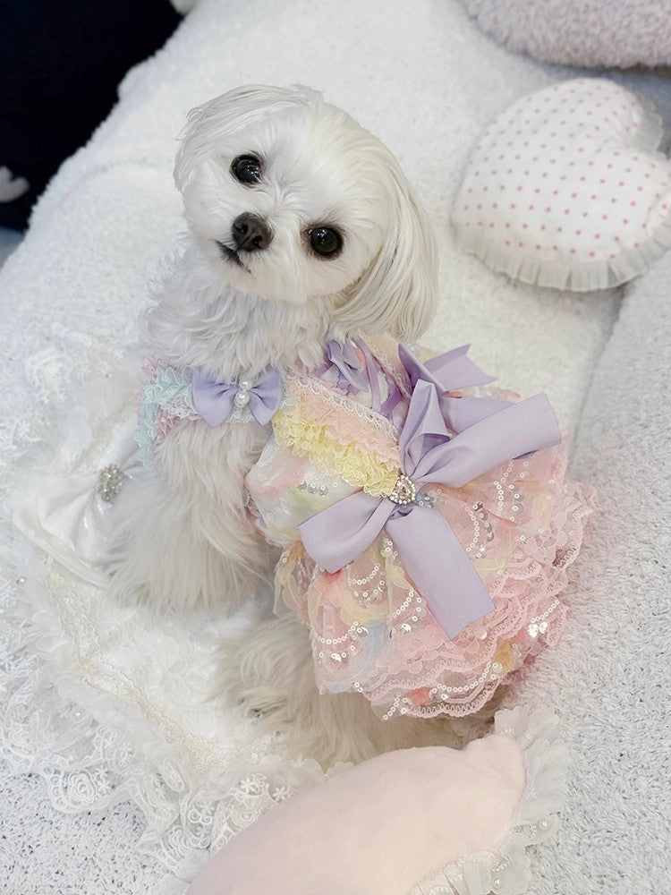 Handmade Luxury Dog Dress Princess Lace Tutu
