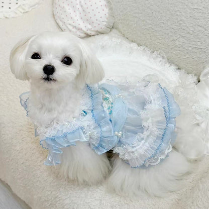 Handmade Cinderella Puppy Costume Dog Dress