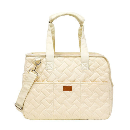 Cream Quilted Pet Carrier – Minimal, Soft & Lightweight