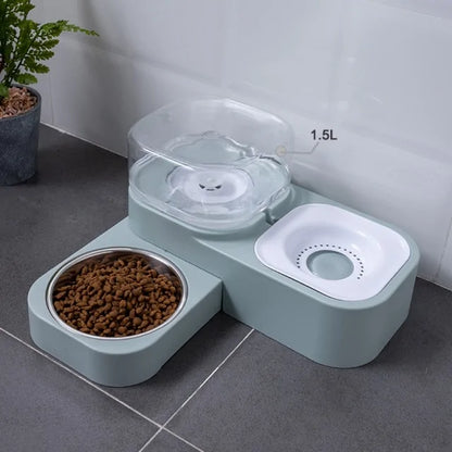 EasyFeed 3-in-1 Stylish Pet Bowls with Automatic Water Dispenser (1.5L)