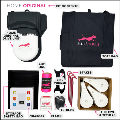 Home Original Lure Course Kit | High-Speed Outdoor Dog Exercise System for Medium Yards