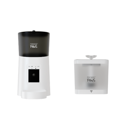 Smart HD Pet Feeder & Water Fountain Set – Automatic WiFi Pet Feeder with 1080p Camera, 6L Food Storage & 2.2L BPA-Free Fountain with 5-Level Filtration