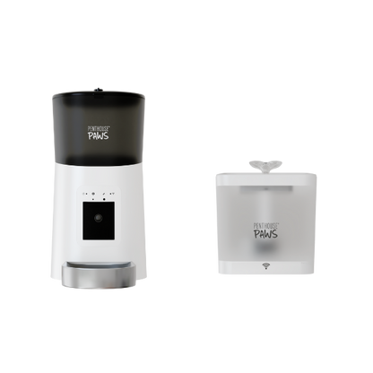 Smart HD Pet Feeder & Water Fountain Set – Automatic WiFi Pet Feeder with 1080p Camera, 6L Food Storage & 2.2L BPA-Free Fountain with 5-Level Filtration