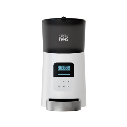 Automatic Cat Feeder – 6L Twist-Lock Food Storage with Programmable Meal Timer, Portion Control, Voice Recording & Backup Battery