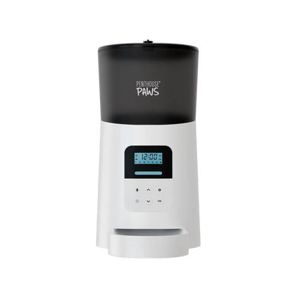 Automatic Cat Feeder – 6L Twist-Lock Food Storage with Programmable Meal Timer, Portion Control, Voice Recording & Backup Battery