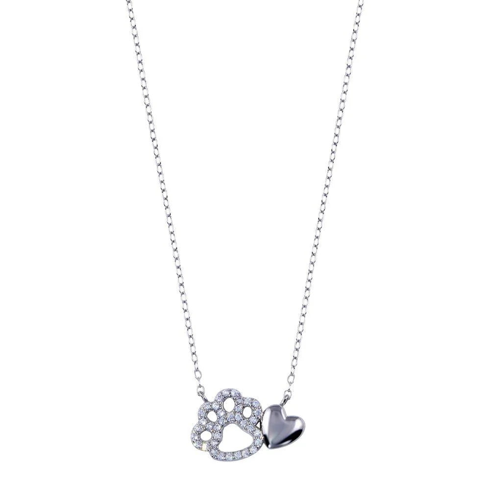 Paw Love Silver Chain Necklace