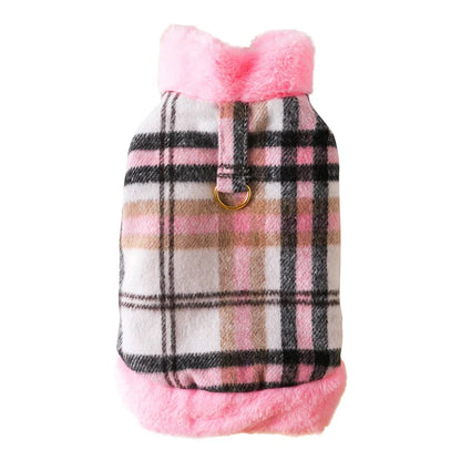Plaid Dog Dress Coat – Warm Lined Harness Dress Coat for Small Dogs | Posh Dog Life