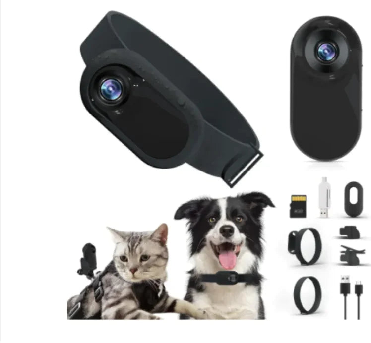 Paw Cam Wireless Pet Collar | Silicone Pet Camera Collar for Dogs & Cats (USB Rechargeable)