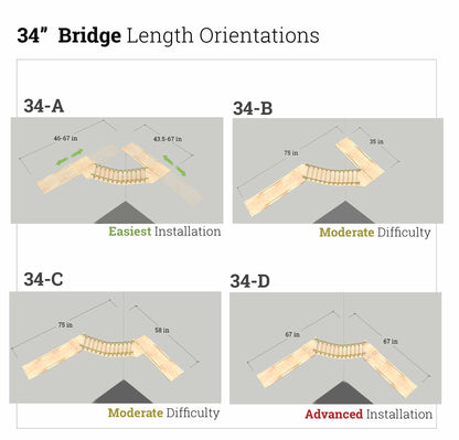 Corner Cat Shelf Bridge