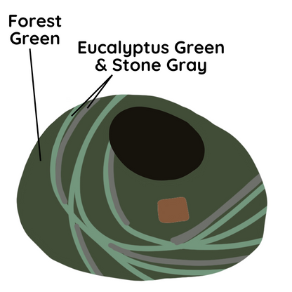 Fuzzy Cove Fade Design Felted Wool Cat Cave – Tail Style Ombre Modern Cat Bed