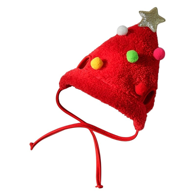 Christmas Dog Hats and Bibs – Festive Holiday Pet Accessories for Small to Medium Dogs, Available in Three Styles (Red, Green & White) Made of Soft Fleece, Polyester & Felt with Tie-On or Velcro Closure