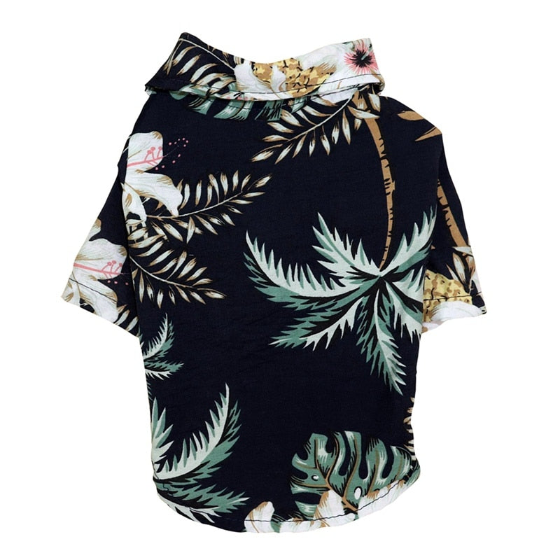 Hawaiian Dog Shirts – Tropical Aloha Button-Up for Small & Medium Dogs (XS–2XL, 8 Colors)