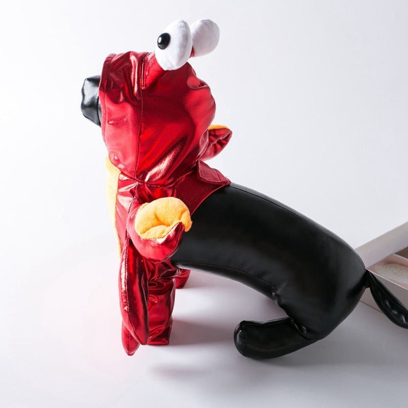 Halloween Red Crab Dog Costume – Adorable Cotton-Blend Pet Outfit with Velcro Neck Strap for Easy Wear, Perfect for Small-to-Medium Dogs (S–XL)