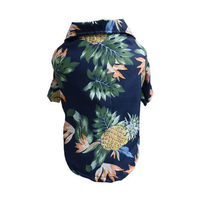 Hawaiian Dog Shirts – Tropical Aloha Button-Up for Small & Medium Dogs (XS–2XL, 8 Colors)
