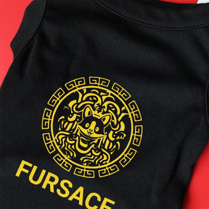 Fursace Dog T-Shirt – Luxury Black Designer Tee for Stylish Small, Medium & Large Dogs (XS–3XL)