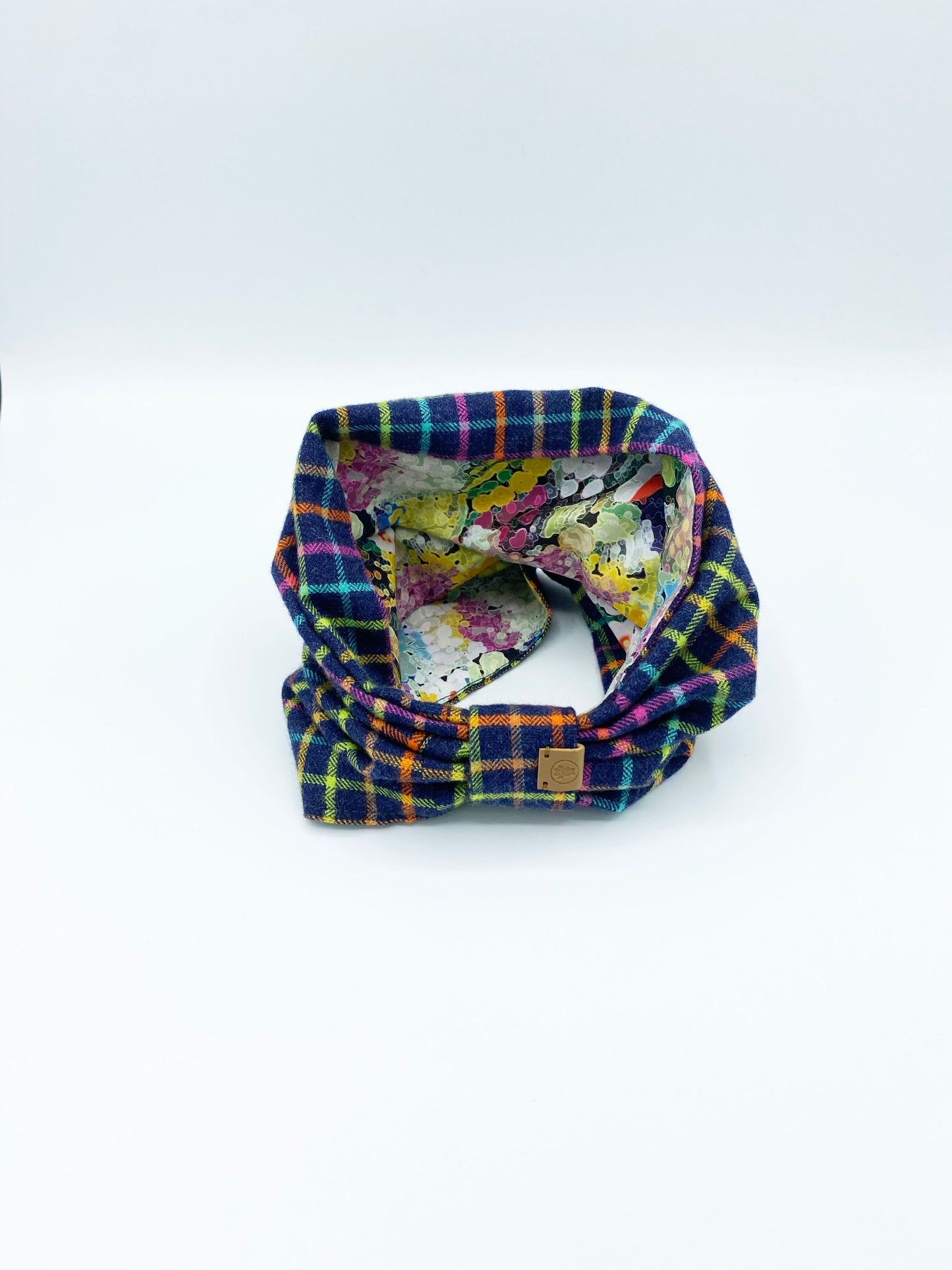 Brett Reversible Pet Snood | Cozy Cotton Flannel Dog Neck Warmer