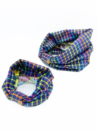 Brett Reversible Pet Snood | Cozy Cotton Flannel Dog Neck Warmer