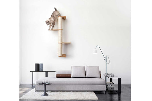 Wall Mounted Cat Climbing Pole - Sisal
