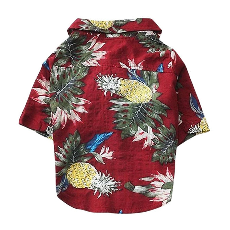 Hawaiian Dog Shirts – Tropical Aloha Button-Up for Small & Medium Dogs (XS–2XL, 8 Colors)
