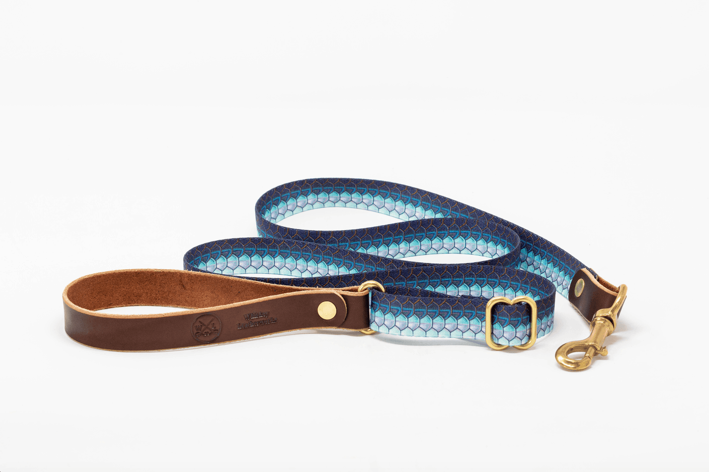 Saltwater Dog Leash – Coastal Leather & Brass (Handmade USA)