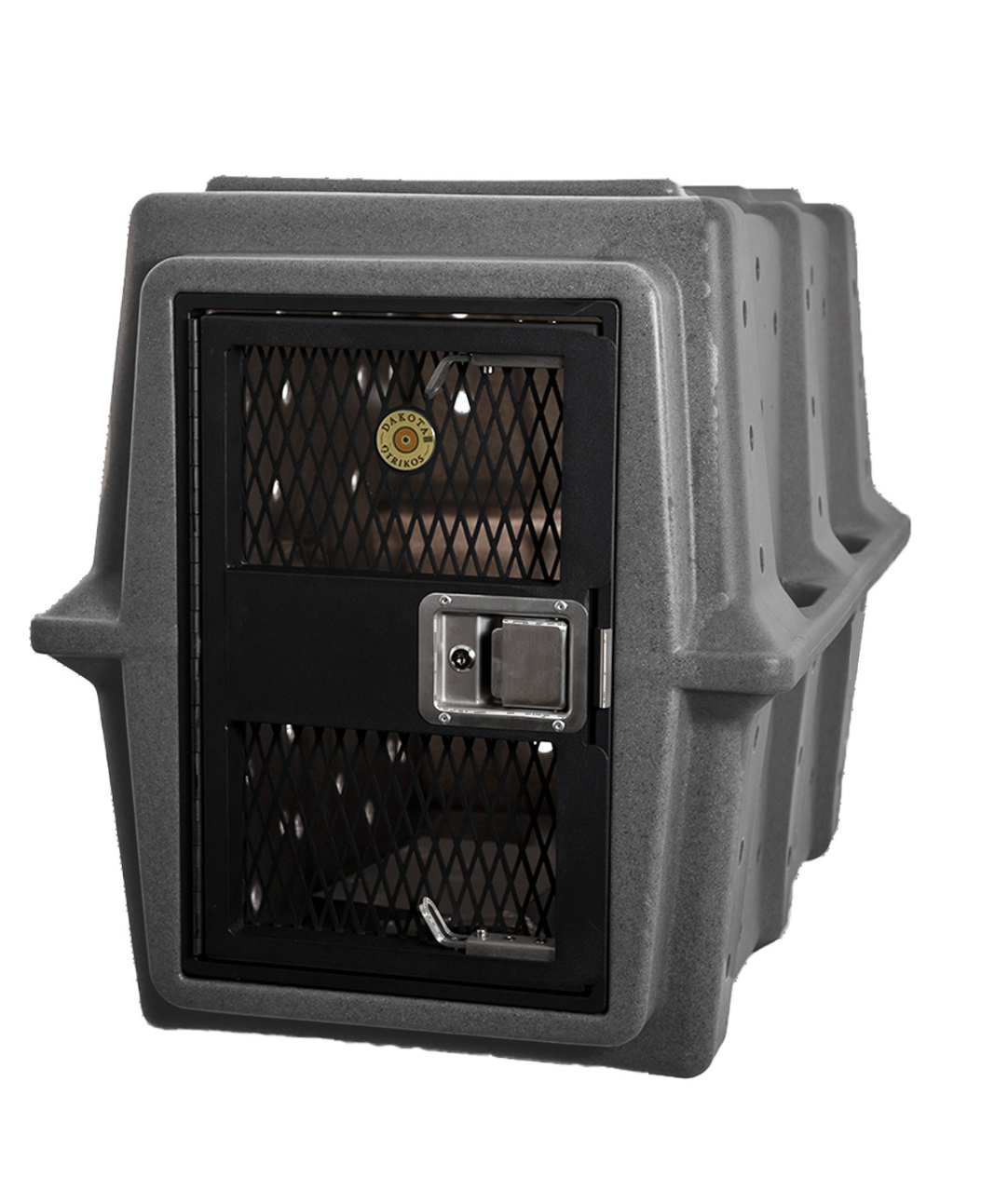 Dakota 283 Hero Dog Kennel – Dark Granite, Heavy-Duty Military-Grade Crate with Lockable Paddle Latch & Chew-Resistant Ventilation