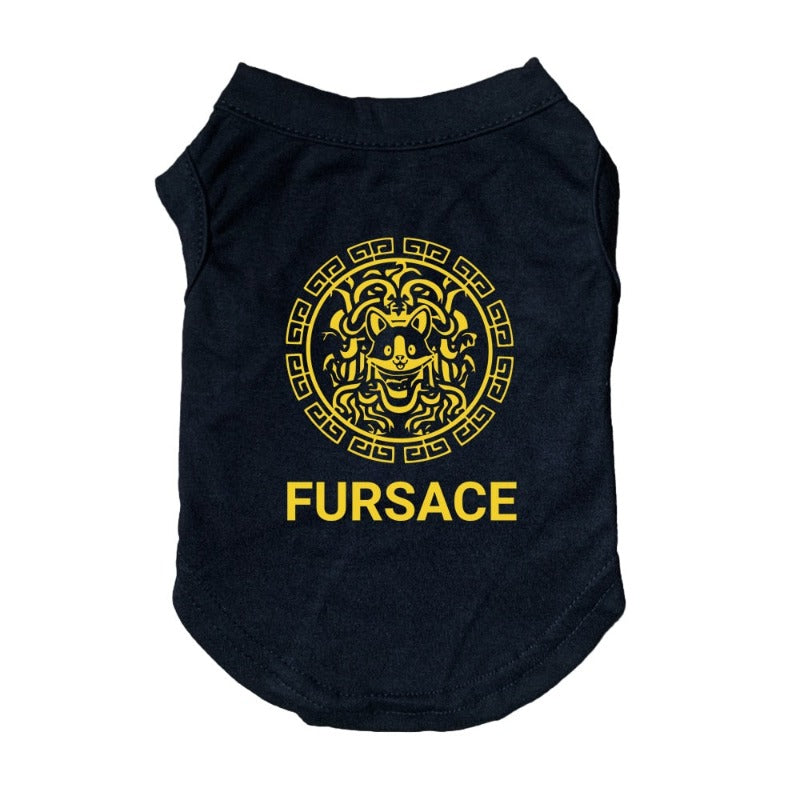 Fursace Dog T-Shirt – Luxury Black Designer Tee for Stylish Small, Medium & Large Dogs (XS–3XL)