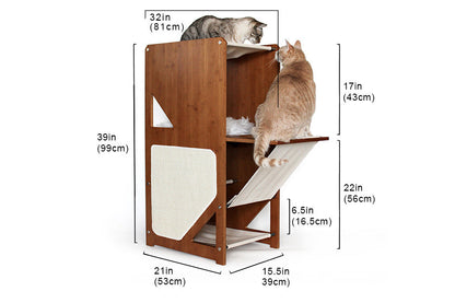 The Overlook - Sturdy - Bamboo Cat Tree