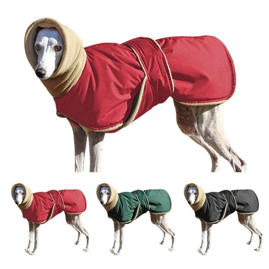 Waterproof Fleece Greyhound & Large Dog Coat | 3-Layer Thermal Winter Jacket for Big Breeds
