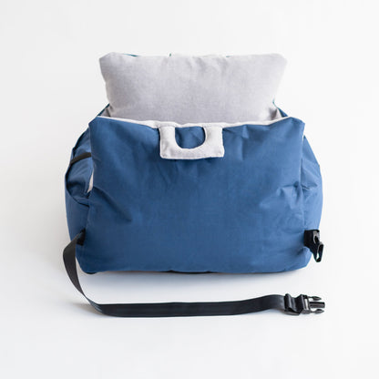 Nooee Pet Car Seat Charlie – Plush Small-to-Medium Dog & Cat Booster Seat with Safety Tether, Side Pocket, Removable Washable Cushion, Supports Pets Up to 18 lbs, 15” x 16”