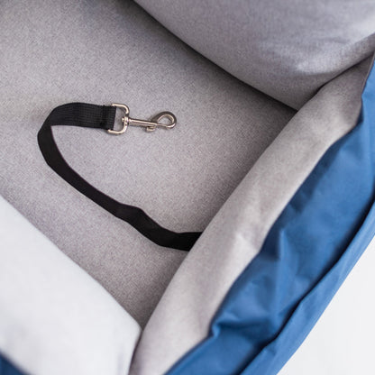 Nooee Pet Car Seat Charlie – Plush Small-to-Medium Dog & Cat Booster Seat with Safety Tether, Side Pocket, Removable Washable Cushion, Supports Pets Up to 18 lbs, 15” x 16”