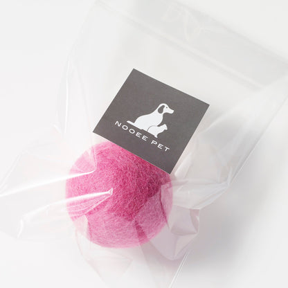 Nooee Pet Wool Toy Ball (6CM) – 100% Natural Handmade Wool Ball for Dogs & Cats, Eco-Friendly, Chemical-Free, 6cm Diameter
