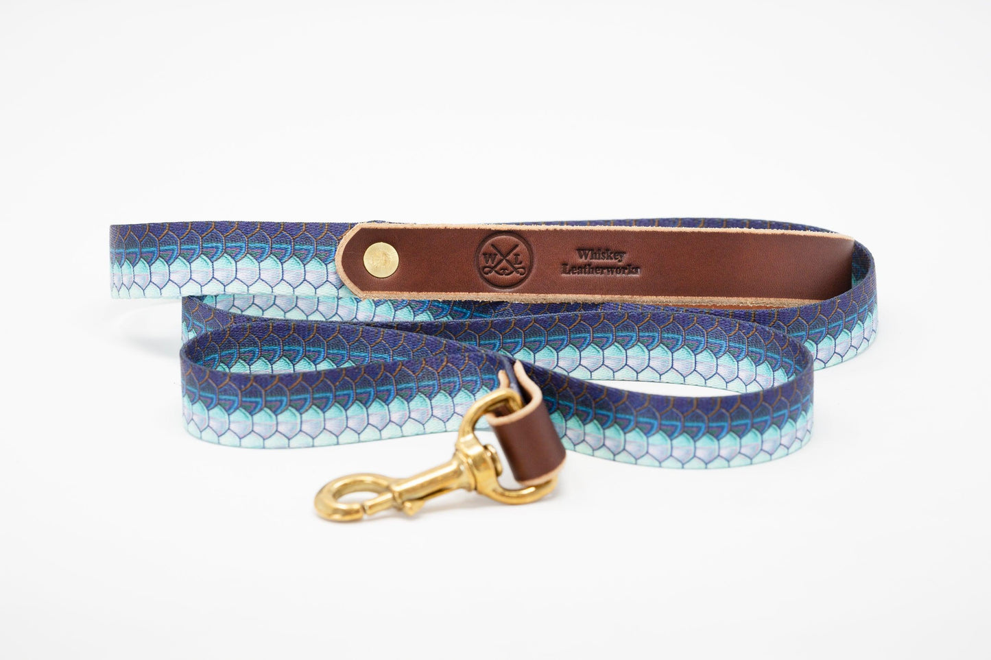 Saltwater Dog Leash – Coastal Leather & Brass (Handmade USA)