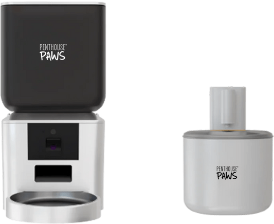Smart Maxx HD Pet Feeder & Wireless Smart Water Fountain – 7L Auto Feeder with HD Camera & Fresh Pack System + 3.5L Ultra-Filtration Battery-Operated Fountain with App Control & UV Cleaning