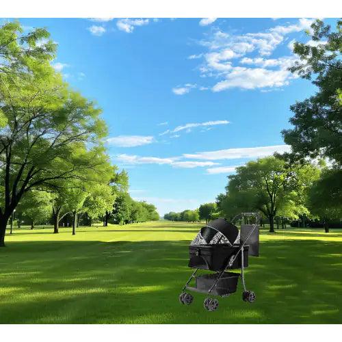 All-In-One Pet Travel Stroller & Carrier – Black