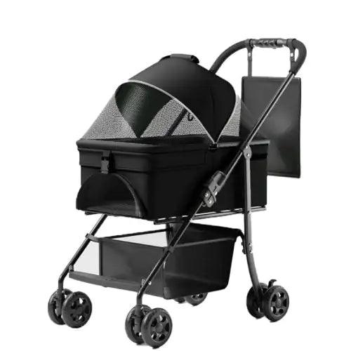 All-In-One Pet Travel Stroller & Carrier – Black