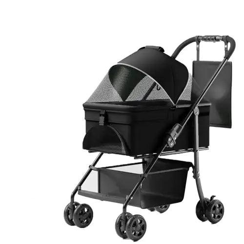 All-In-One Pet Travel Stroller & Carrier – Black