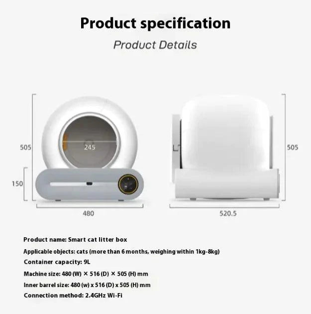 AutoClean Smart Automatic Cat Litter Box – Self-Cleaning Modern Litter System