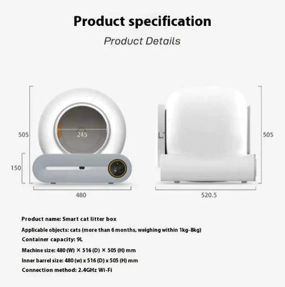 AutoClean Smart Automatic Cat Litter Box – Self-Cleaning Modern Litter System