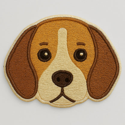 Nooee Pet Dog Breed Face Patch – Set of 9 Embroidered Self-Adhesive Dog Face Designs, Peel-and-Stick, Reusable on Felt or Fabric, Fits Nooee Pet Teepees & Mats, 2–2.5” Wide