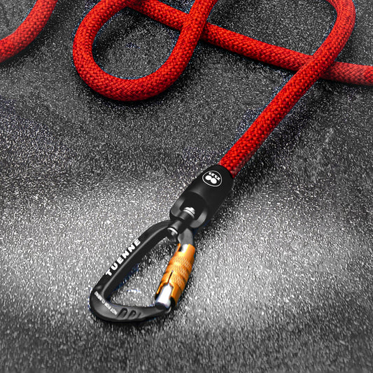 Rope Dog Leash with Auto-Locking Carabiner – 9.8mm Mammut | Blood Red | Tuenne