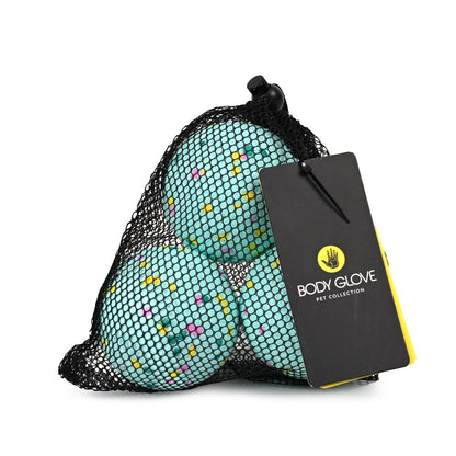 Body Glove Tough Ball 3-Pack | Ultra-Durable Floating Dog Fetch Balls (ETPU Foam)